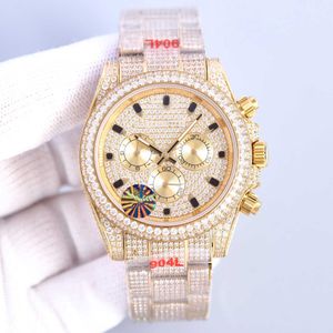 손목 시계 다이아몬드 남성 시계 40mm 아랍어 숫자 사파이어 자동 기계식 시계 스테인 스틸 스트랩 수명 방수 방수 손목 시계 montre de