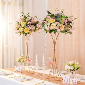 decor Gold Centerpieces for Table Wedding Geometric Metal Flower Stands for Centerpiece Tables Metalllic Tall Risers fors Tabletop Arra make435