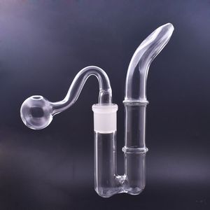 Süper Güçlü J-Hook Adaptörü nargile teçhizat feshi ashcatcher bong İki işlevli el sigara borusu düz ağızlık ve yağ brülör borusu