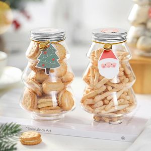 Hediye sargısı 1 adet Noel ağacı tatlı kavanoz çocukları iyilik diy şeker kurabiye atıştırmalık çikolata paketleme yıl dekorasyon kutuları