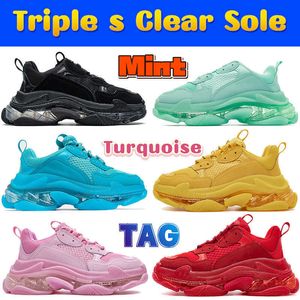 Treinadores Dr sapatos de t￪nis Clear Casual Sole Designer pares preto