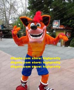 Crash Bandicoot Wolf Mascot Costume Adult Cartoon Character Outfit Suit Enterprise Propaganda Upmarket Upscale zz7637