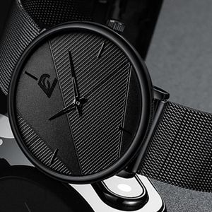 HBPの男性はクォーツ時計デザイナーカジュアルな腕時計を見るブラックダイヤルモントレスデフルクス