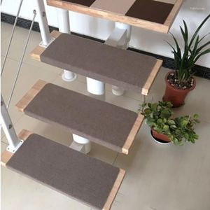Carpets 15PCS Stair Mat Self Adhesive Tread Carpet Mats Rug Home Anti-Skid Step Rugs Safety Mute Floor Indoor Warm Pad 50x20cm