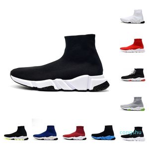 Mit Originalverpackung Designerschuhe Designer Fly Knit Socken Speed 1.0 Freizeitschuhe Plattform Herren Runner Triple Schwarz Weiß