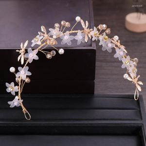 Headpieces Crystal Flower Headband huvudbonad utsökt blommig brudtillbehör