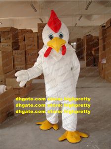 White Chicken Chook Cock Rooster Chick Mascot Costume Adult Cartoon Character Couple Photos Thanks Will CX4036
