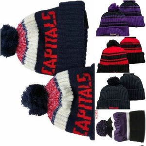 Washington Beanie North American Hockey Ball Team Side Patch Winter Wool Sport Knit Hat Skull Caps A1