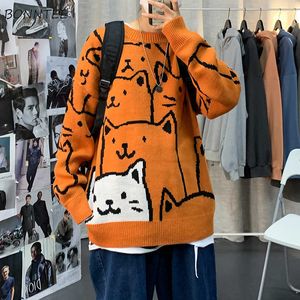 Maglioni da uomo progettati pullover stampati da uomo Kawaii modello tutto-fiammifero oversize coreano alla moda sciolto caldo ragazzi Ins moda per il tempo libero G221018