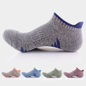 Men's Socks 5 Pairs/Lot Men Sport Half Terry Spring Winter Skidproof Mountain Short Walking Solid Casual Compression Ankle