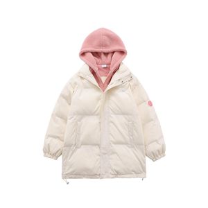 Jaquetas Parkas de gola de pele sintética de lã de inverno com capuz Casacos masculinos engrossados e acolchoados com bolhas quentes Streetwear Moda Casual Jaqueta Puffer