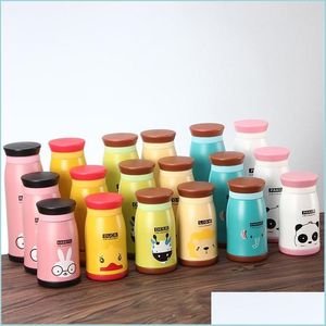 Mugs Creative Children Water Mug Fashion Cartoon Animal High Grade Stainless Steel Vacuum Tumbler Big Belly Cup 10 2Lk Ww Drop Deliv Dhbvr