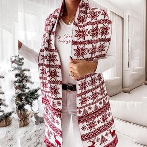 Scarves Womens Cotton Scarf Christmas Print Soft Wrap Casual Shawls