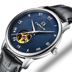 Armbandsur Schweiz Carnival Watch Men Japan Miyota Automatiska mekaniska klockor Sapphire Reloj Hombre Clock C50801-3