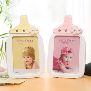 10 Stück süße Baby-Taufe, Party-Dekoration, 17,8 cm, kreativer Babyflaschen-Fotorahmen, Boutique-Cartoon-Bilderrahmen, Geburtstags-Souvenirs