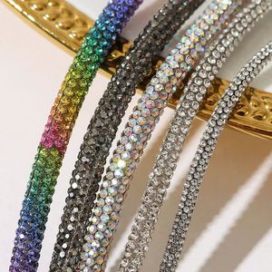 Mädchen Bling Mode Runde Schnürsenkel Party DIY Saiten Luxus Strass Schnürsenkel Regenbogen Diamant Schnürsenkel Turnschuhe RRC347