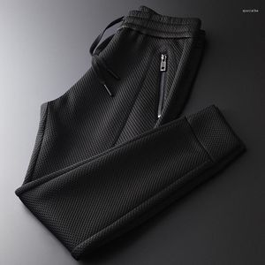 Men's Pants Autumn And Winter Men Luxury Solid Color Thick Male Trousers Fashion Elastic Waist Slim Fit Man Plus Size 4XL