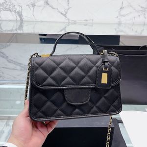 22K Classic Flap Quilted Tofu Messenger Bags Caviar Leather Calfskin Top Handle Totes Vanity Cosmetic Case GHW Crossbody Shoulder Suitcase Handbags 20CM/25CM