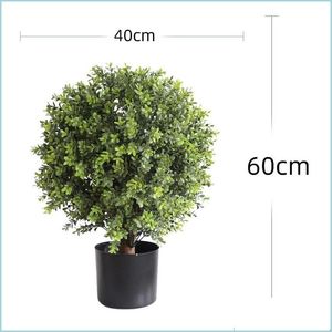 Garden Decorations Garden Decorations Boxwood Ball Topiary Artificial Trees Green Potted Plant For Decorative Indoor/Outdoor/Garden Dh7O5