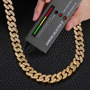 Łańcuchy 6 mm 1 rzędu Diamentowy naszyjnik Moissanite dla mężczyzn Hip Hop Biżuteria 925 Srebrny Srebrny Miami Cuban Link Chain