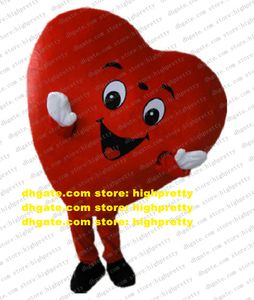 Traje de mascote de coração vermelho adulto desenho animado traje de roupa de caráter de aniversário Parabéns Advocacia de negócios CX2009