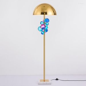 Floor Lamps Post Modern Luxury Art Design Led Crystal Ball Lamp Living Room Home Decor Table Light Standing Bedroom Bedside