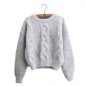 Women's Sweaters Women Warm Pullover And Jumpers Crewneck Mohair Twist Pull Autumn 2022 Knitted Christmas