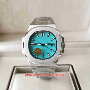 U1F Factory Mens Watch Classic 40.5mm 5711/1A-018 001 스테인레스 스틸 사파이어 시계 투명 CAL.324SC 무브먼트 기계식 자동 남성용 손목 시계