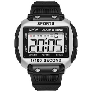 腕時計の読みやすいスクラッチプルーフケース5atm耐水性デジタルウォッチの屋外スポーツ221018