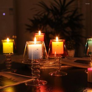 Titulares de velas decoração de vidro com perfume criativo