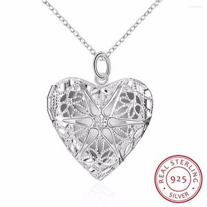 Pendant Necklaces Christmas Gift 925 Sterling Silver Po Frame Necklace Woman Charm / Classic Statement Fine Jewelry Wholesale