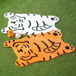 Carpets Korean Muziktigers Plush Mat Bathrom Rug Cute Fat Tiger Bedroom Soft Carpet Anti-slip Floor Mats Bed Beside Decoration Gift Home