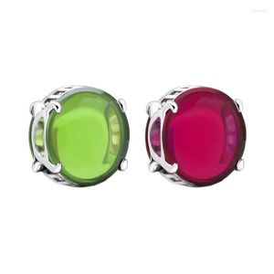 Minchas de alta qualidade Green Vermelho Oval Cabochon Charm Fit Fitle Women Bracelet Bangle 925 Sterling Silver DIY Jóias