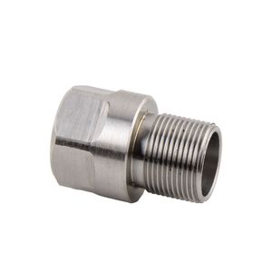 Stainless Steel Thread Adapter 1/2-28 M14x1 M15x1 to 5/8-24 Muzzle device