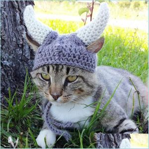 猫の衣装猫ニット帽子海賊角猫と犬の衣装キャップペットニッツ2021122 dhtgaの新しい特徴的なかわいいキャップマニュアルハット
