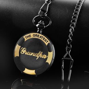 Pocket Watches Fashion Casual Quartz Watch Necklace For Dearest Dad Father's Day Christmas Birthday Commemorative Gift