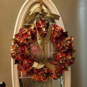 装飾的な花秋の花輪秋DIY屋内屋外の家クリスマスハロウィーンカボチャベリーパイン飾り結婚式のリビングルーム