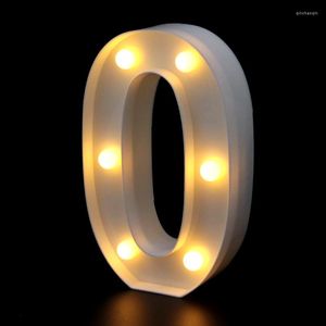 Festdekoration 1 2 3 4 5 6 7 8 9 0 siffror LED-nattlampa för födelsedag Bröllop DIY Väggtältlampor Lampa Hemmakulb Utomhus