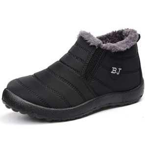 Buty mężczyźni buty zimowe do wodoodpornego śniegu botas hombre ciepłe futrzane kostki botyny 221019