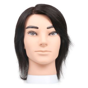 Men's Mannequin Head Male with Human Hair Care Styling Tools