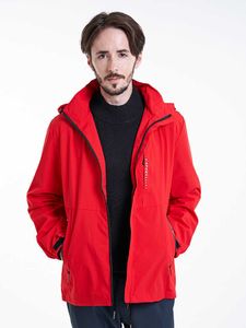 Men's Jackets Spring Autumn Hooded Windbreaker Men Casual Jacket Plus Size Zip Pockets Waterproof Hat Jackets Fashion Red Outwear Coats 8XL T221017