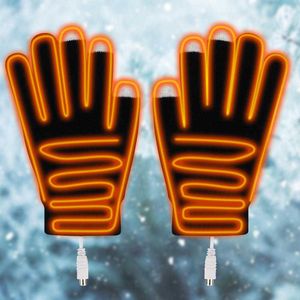 Skihandschuhe 5V USB beheizte Winter warme thermische fünf Finger Touchscreen Heizkissen Handschuh Männer Frau Radfahren Skifahren L221017