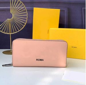 Luxurys Women Wallets Long Zipper Wallet Hand Purse Interior Zip Pocket Genuine Leather Letters Card Slot Quality Wallets 19cmt 22218G