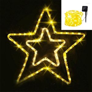 Strings Eycocci 10M 100Led Lampada solare Fata String Light Outdoor Ghirlande natalizie Luci Garden Party Prato Decorazioni per matrimoni