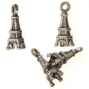 DIY Charms Biżuter Bracelets for woman Man Naszyjniki Wisiorki Eiffel Tower D Mały anty srebrny metalowy biżuteria