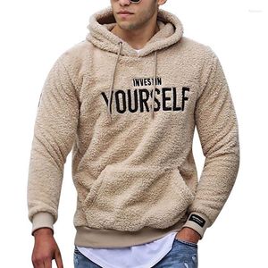 Männer Hoodies Streetwear Männer 2022 Herbst Fleece Warme Sweatshirt Casual Einfarbig Brief Gedruckt Hoodie Männlichen Sportwear Mann