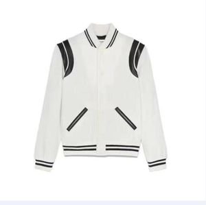 Jackets de 2022 Men's Novos masculinos e mulheres Tops Spring Autumn Clavicle Chain SLP Classic Baseball Suit Splicing Coather Jacket Senior Brand Jacket