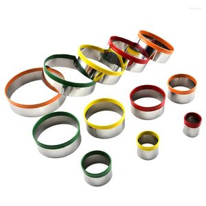 Bakeware Tools 12 Pack Round Cookie Cutter Set Mousse Rings Cccuit M￶gel M￶gel Sk￤r i rostfritt st￥l Material Gadget