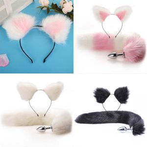 Anal Toys Sex Toys Tail Butt Plug Set med Hairpin Kit Butplug Prostate Massager för par Cosplay 0930