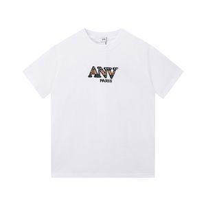 Marka Erkek Tişörtleri Tasarımcı Lüks Lanvins Klasik T Shirt Göğüs Mektup Baskılı Lavin Gömlek Yüksek Sokak Lavina Tshirts Ayakkabı Pamuk Gevşek Tees Lavin Hoodie O0IY